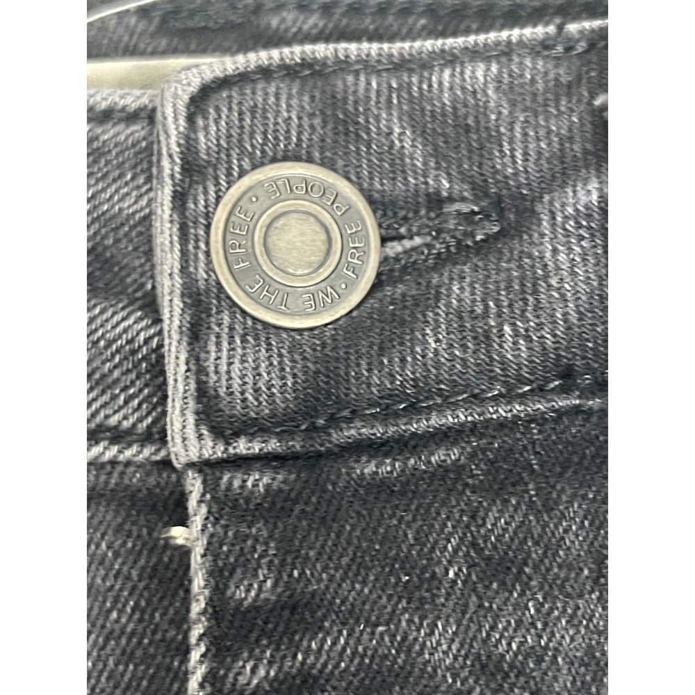 We The Free Skinny Jeans Women 26 Faded Black Excellent High Rise Raw Hem - Picture 10 of 13